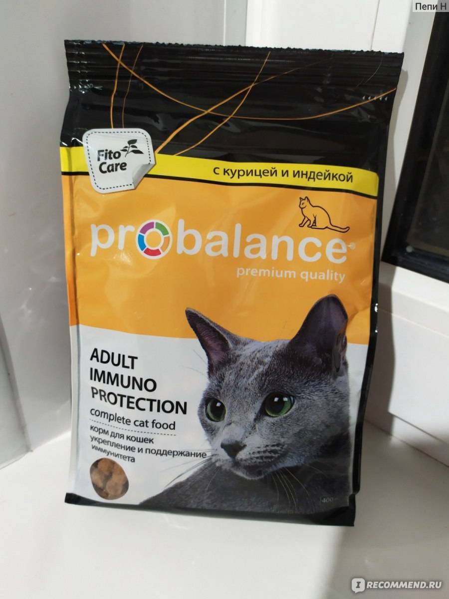 Обзор кормов для кошек пробаланс (probalance)