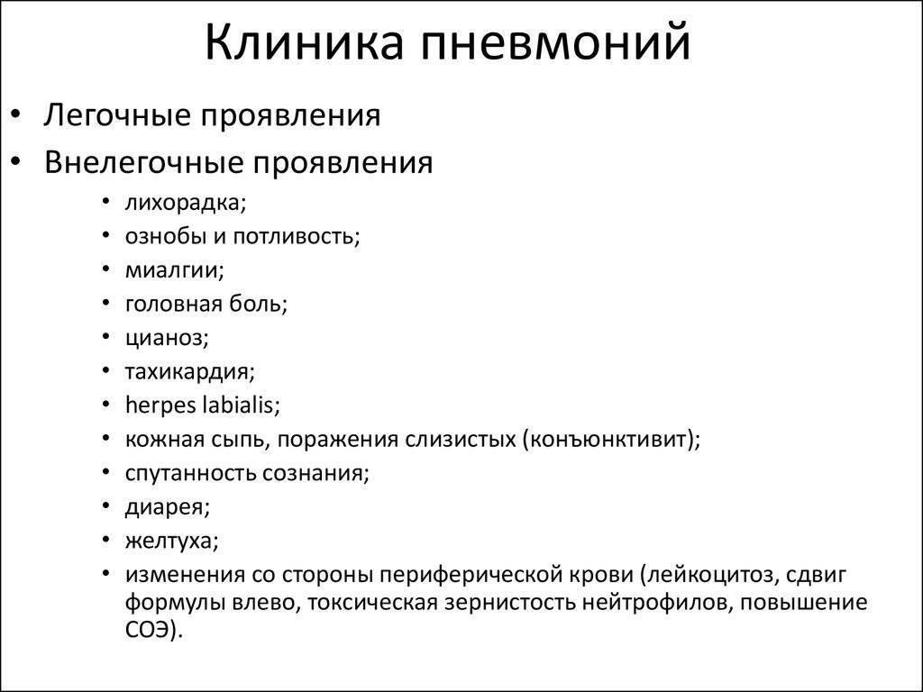 Пневмония у взрослых: симптомы, причины и лечение