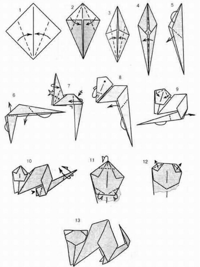 Картинки как сделать кошку оригами