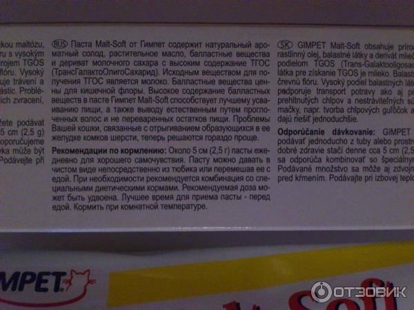 Топ-7 паст для выведения шерсти из желудка кошки