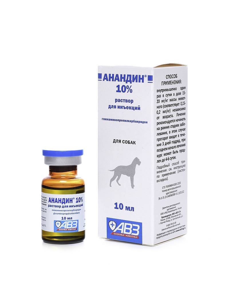 Анандин для собак: противовирусный препарат для различных болезней- обзор
