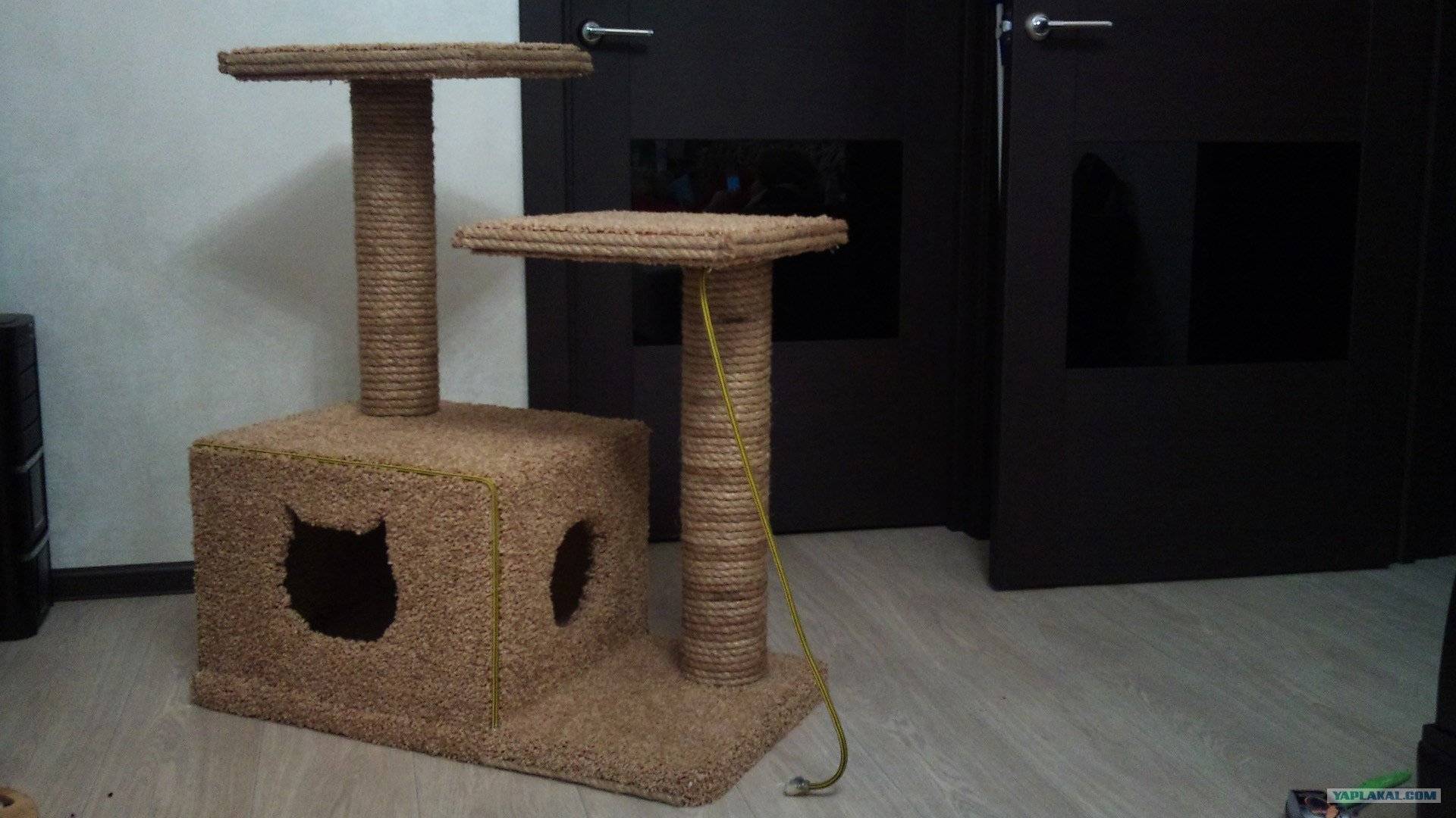 Как сделать домик для кошки своими руками