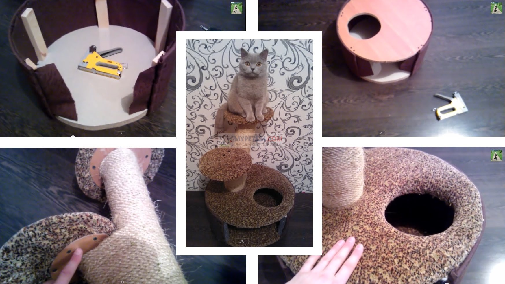 Домик для кошки своими руками из картонной коробки, лежанка для кошки, чертежи с размерами