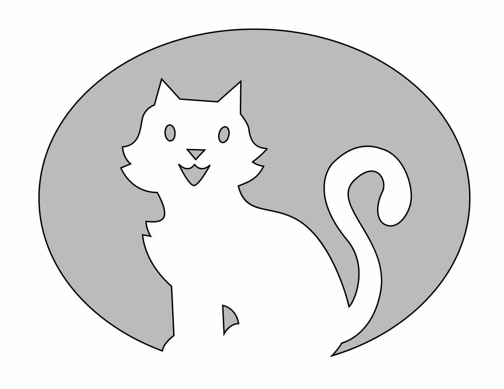 Аппликация кошка из ткани, цветной бумаги, фетра: красивые шаблоны для работы