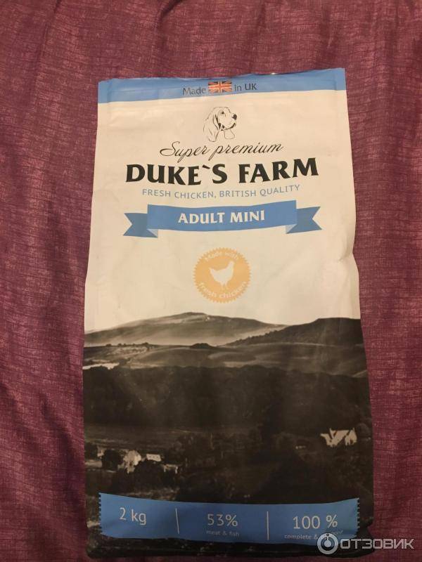 Корм для собак dukes farm