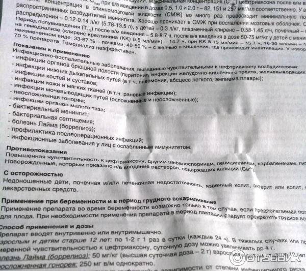 Что нужно знать о препарате цефтриаксон?