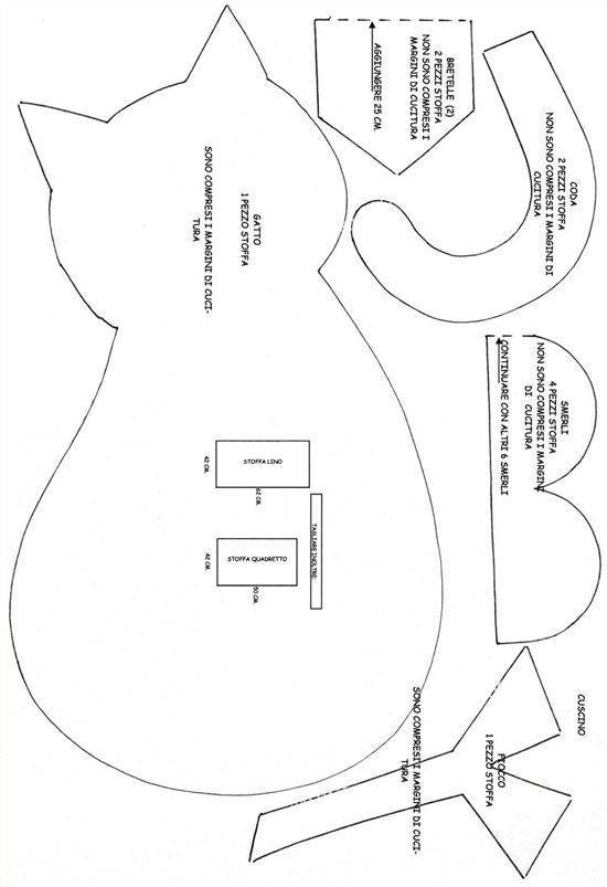 Подушка кошка своими руками выкройки фото схемы