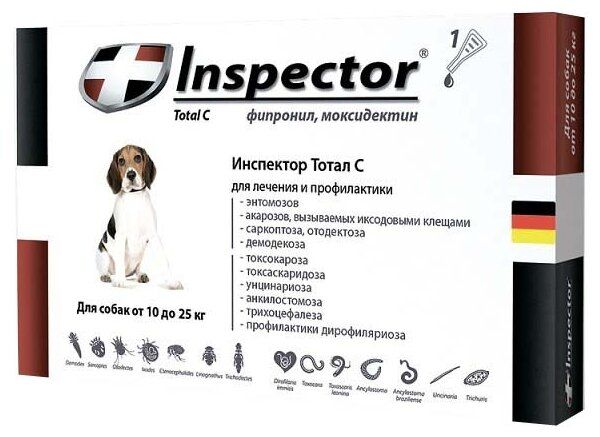 Инспектор для собак — инструкция по применению капель, спрея против блох и клещей