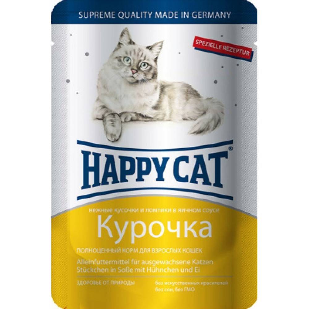 Обзор корма для кошек happy cat