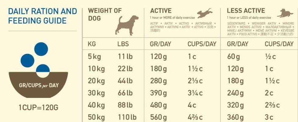 Роял канин как рассчитать количество корма — royal canin таблица кормления